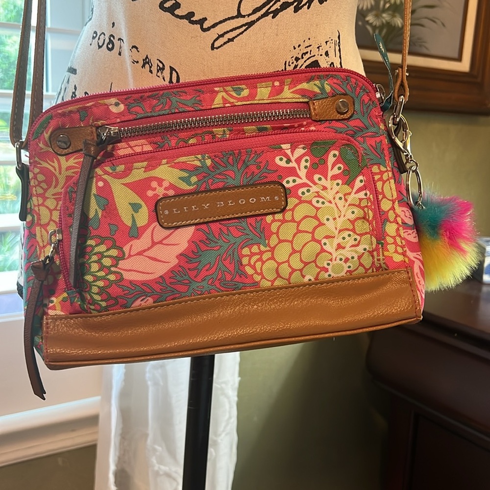 Cute & stylish Lily Bloom small crossbody, made from recycled plastic bottles.